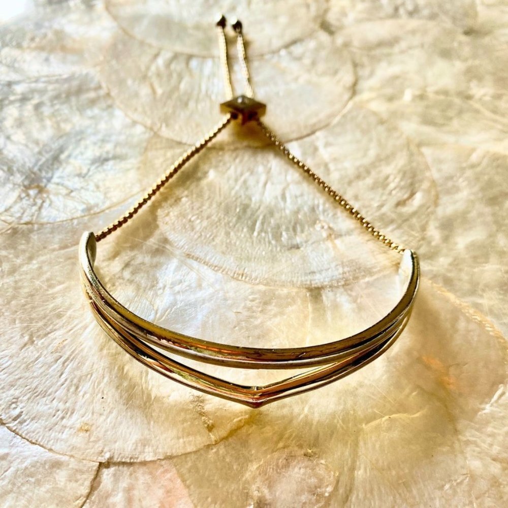 3  For $25! Gold Tone Slider Bracelet